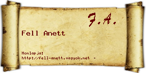 Fell Anett névjegykártya